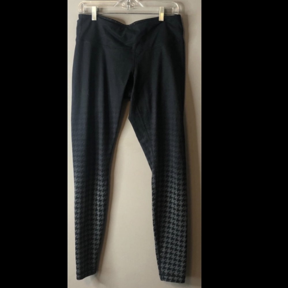 Lululemon Wunder Under Giant Hounds Tooth Dip Dye Deep Coal Light Black